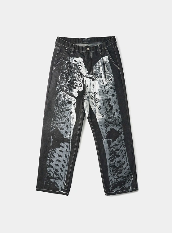 Джинсы JUNTAE KIM Printed Trompe L'oeil Trousers Black