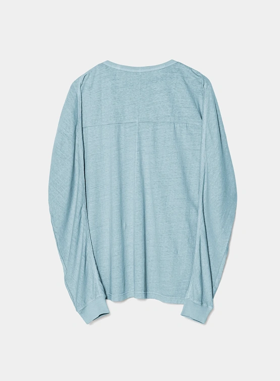 Лонгслив MAHARISHI 5245 Hemp Cross Oversized Ice Blue