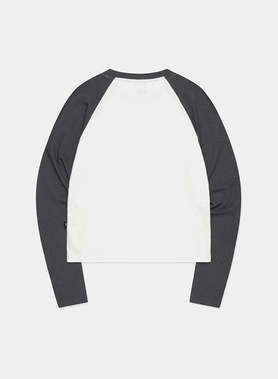 Женский лонгслив LMC Wm Gradation Lettering Raglan Long Charcoal