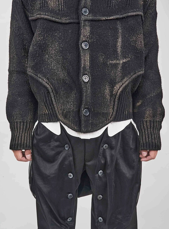 Кардиган JUNTAE KIM Painted Corset Knit Black