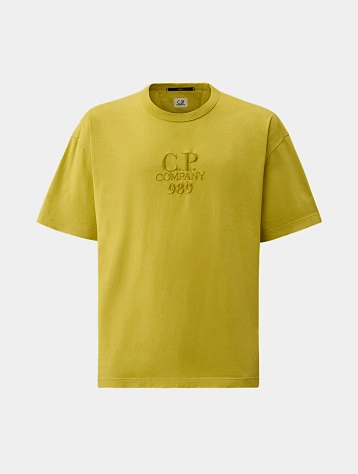 Футболка C.P. Company 20/1 Jersey Boxy Logo Cress Green