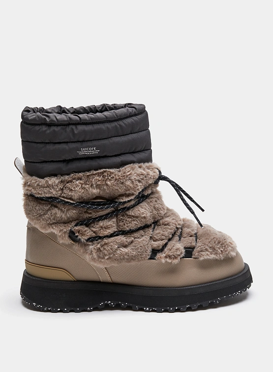 Женские ботинки SUICOKE BOWER-TRab-HI-FUR Taupe/Black