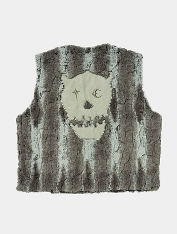 Жилет Thug Club TC Skull Fur Ivory