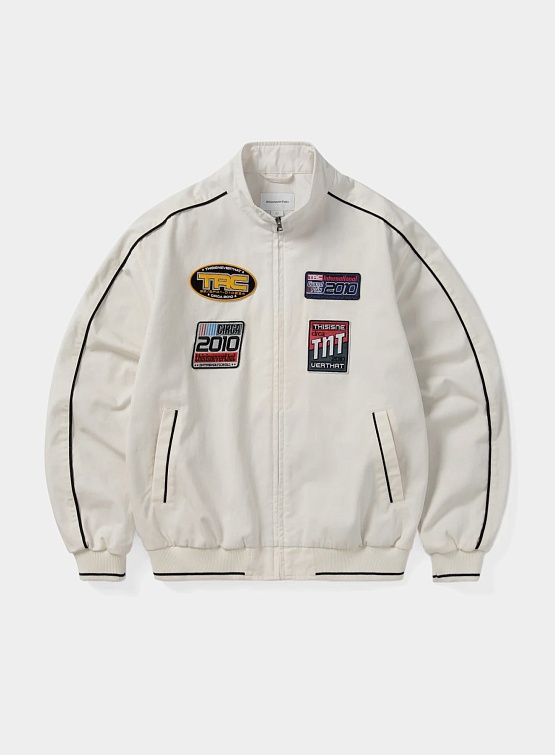 Куртка thisisneverthat TRC Racing Jacket Off White