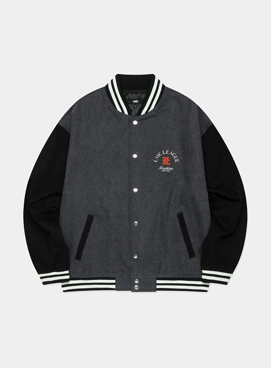 Бомбер LMC Denim Varsity Jacket Black