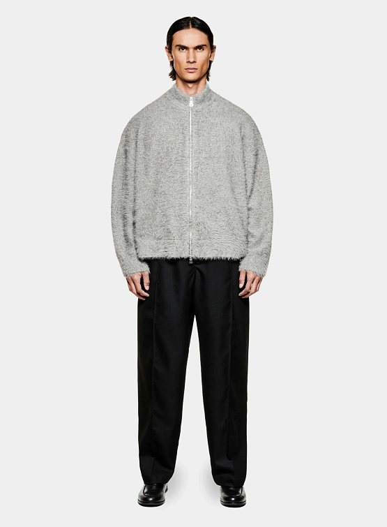 Кардиган MKI MIYUKI ZOKU Faux Alpaca Knit Track Melange Charcoal