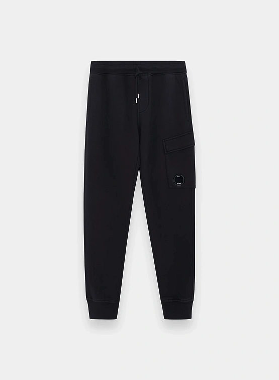 Брюки C.P. Company Cotton Diagonal Fleece Resist Dyed Black