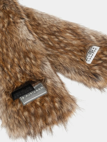Шарф MM6 Maison Margiela Faux Fur Beige