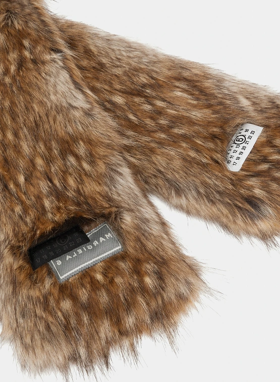 Шарф MM6 Maison Margiela Faux Fur Beige