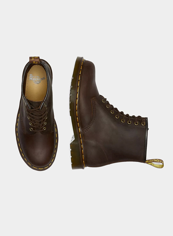 Женские ботинки Dr. Martens 1460 Crazy Horse Leather Lace Up Brown