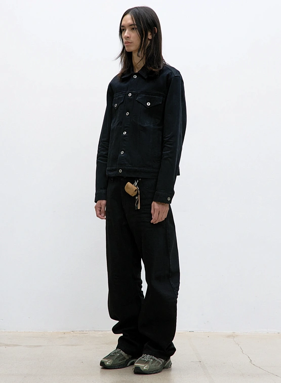 Джинсы COOR Embossed Washed Deep Curved Black