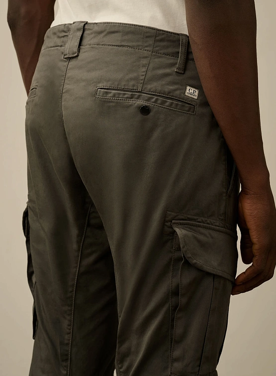 Брюки C.P. Company Stretch Sateen Cargo Lens Smoked Pearl