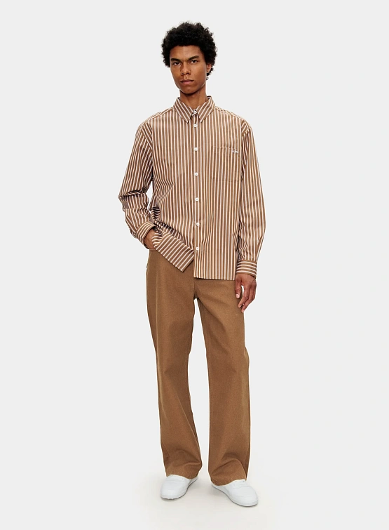 Рубашка A.P.C. Malo Logo Brown