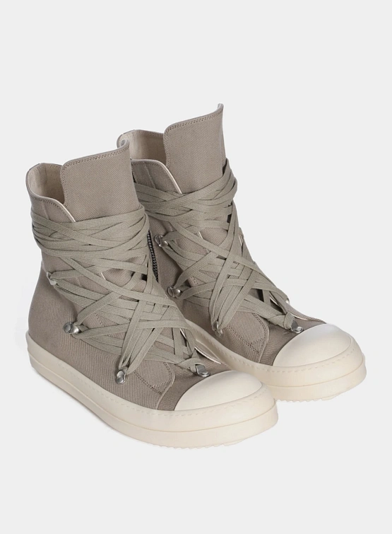 Кеды RICK OWENS DRKSHDW Megalaced Low Dirty Pearl/Milk