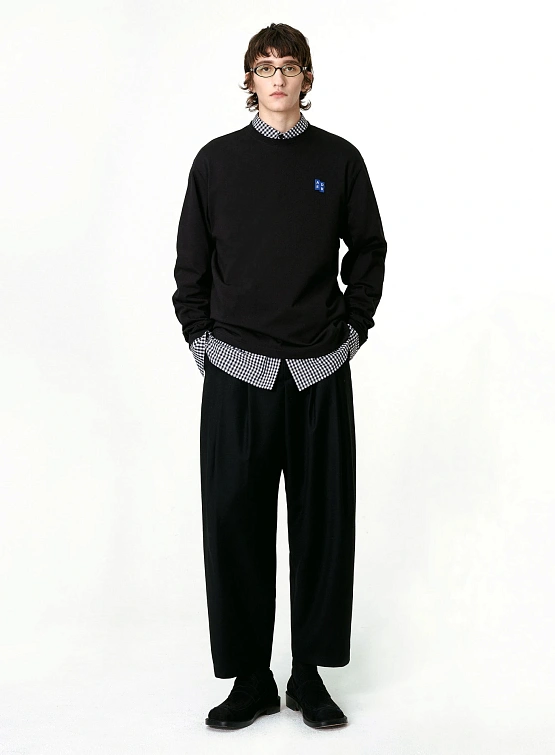 Лонгслив ADERERROR Sig; BL Tag LS T-Shirt 01 Black