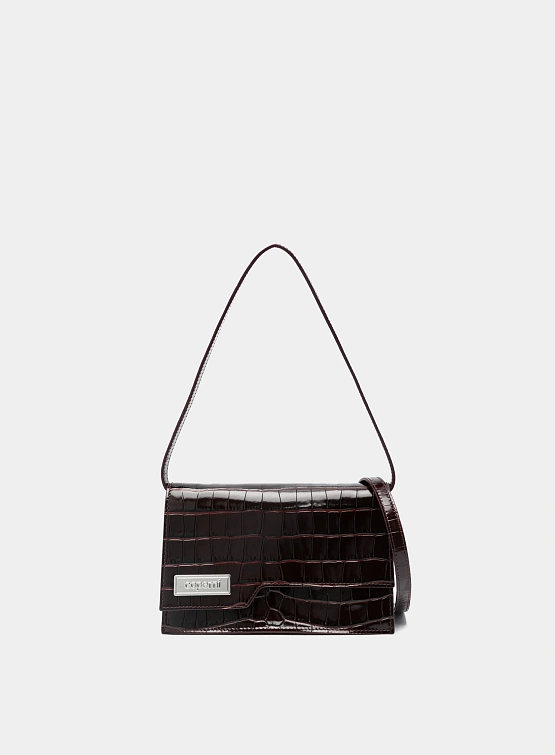 Сумка Coperni Croco Mini Folder Bag Brown