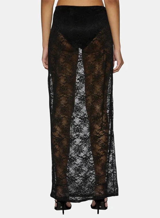 Женская юбка Ksubi Veneda Slip Black Lace