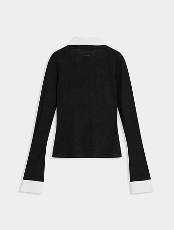 Женский кардиган Open YY Cotton Collar Cuffs Black