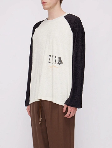 Лонгслив Song for the Mute''25.2 Sunflower'' Towel Raglan White