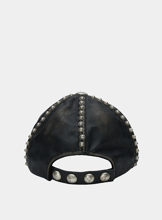 Кепка Thug Club Studded Washed Leather Black