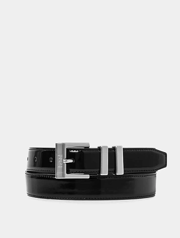 Ремень JUUN.J Basic Square Buckle Leather Belt Black