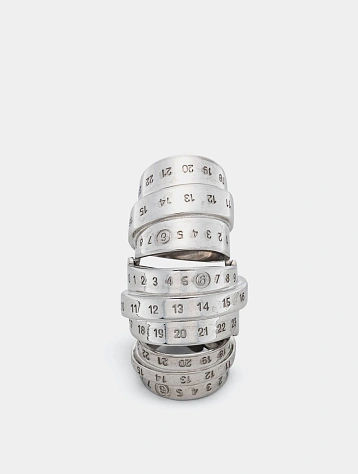 Кольцо MM6 Maison Margiela Numeric Polished Palladio