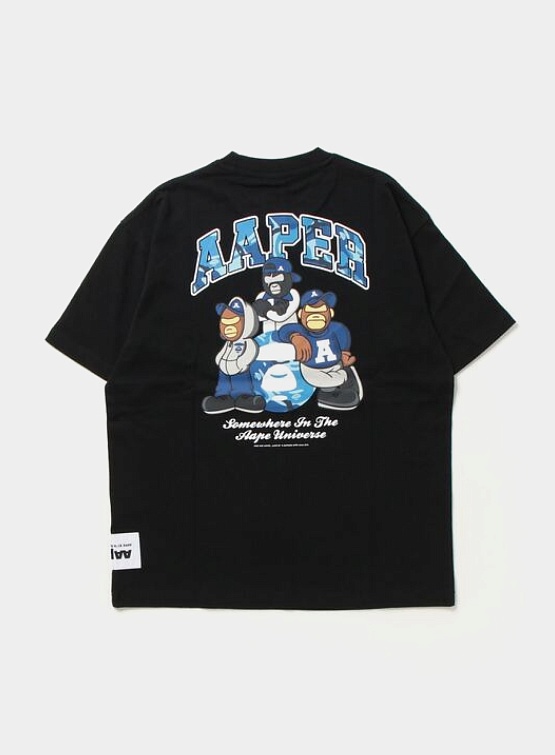 Футболка AAPE Aaper Graphic Cotton Black