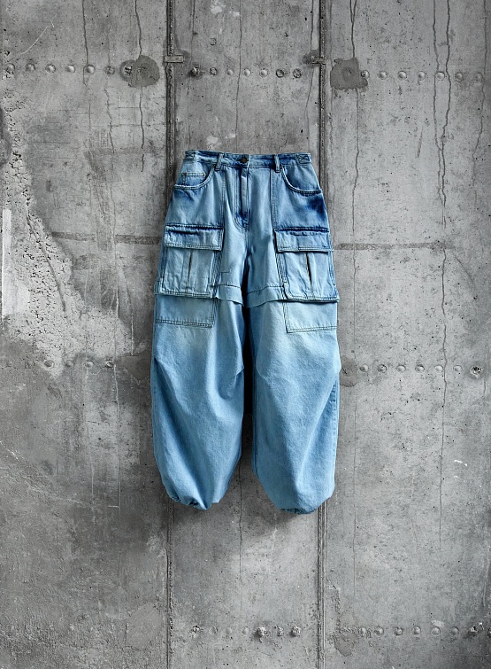 Женские джинсы JUUN.J Two-Way Multi-Cargo Denim Sky Blue