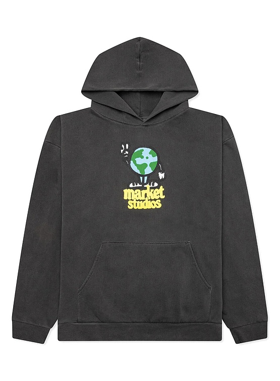 Худи MARKET World Peace Hoodie Washed Black