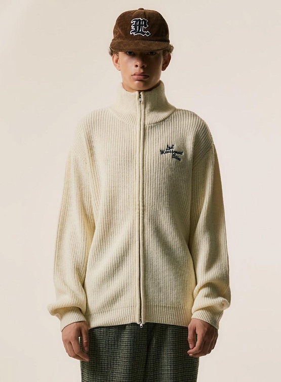 Кардиган LMC Script High Neck Zip-Up Knit Cream