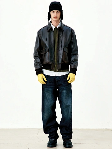 Куртка COOR Vintage A-2 Leather Jacket Dark Brown