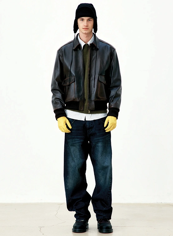 Куртка COOR Vintage A-2 Leather Jacket Dark Brown