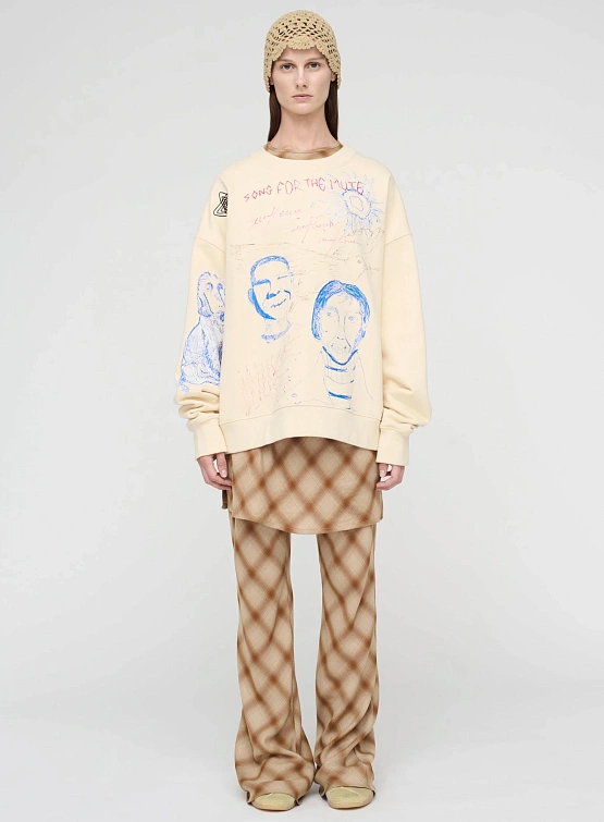 Свитшот Song for the Mute "Sketchbook" Relaxed Ivory