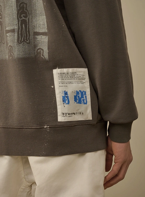 Худи C.P. Company Cotton Fleece Hooded Smoked Pearl Grey