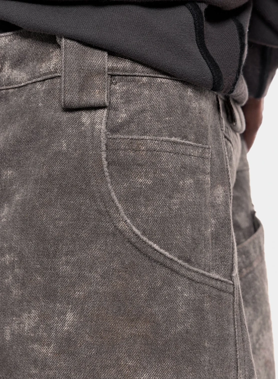 Шорты ARNODEFRANCE Concrete Denim Baggy Washed Black