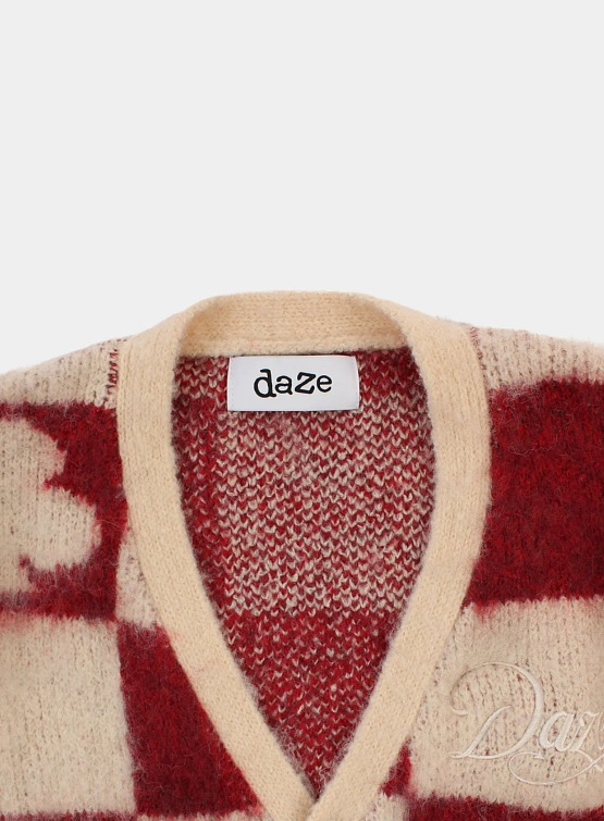 Кардиган DAZE Devil Logo Burgundy/Milky