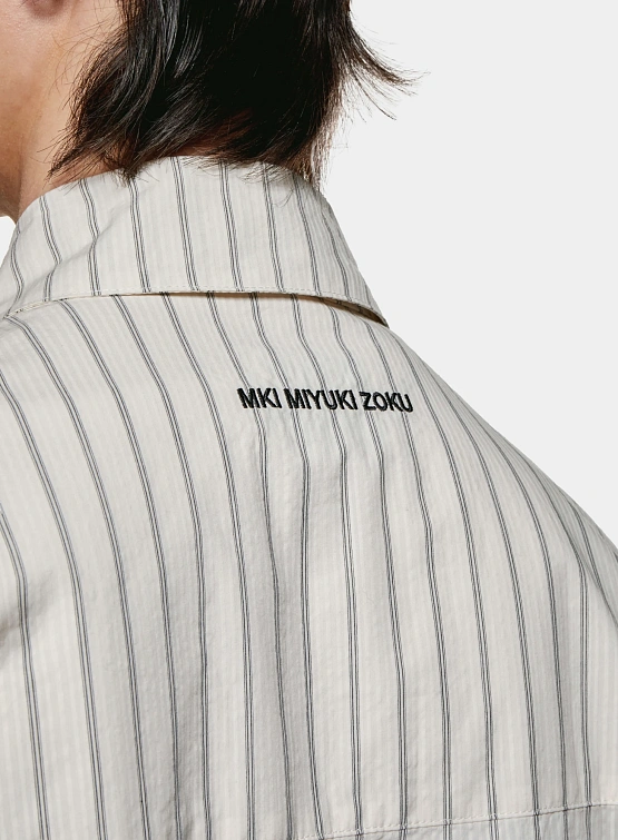 Рубашка MKI MIYUKI ZOKU Box Dress Off White Stripe