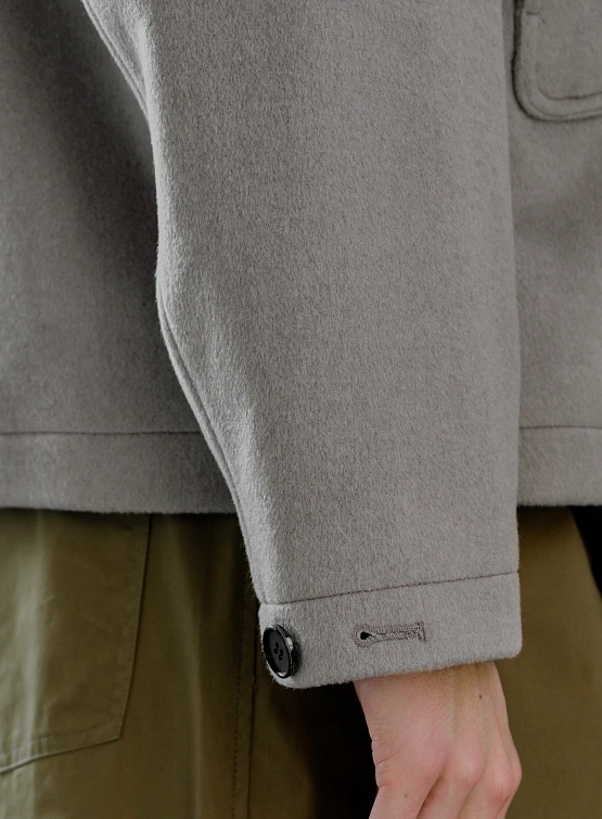 Полупальто Uniform Bridge Pocket Wool Short Coat Beige