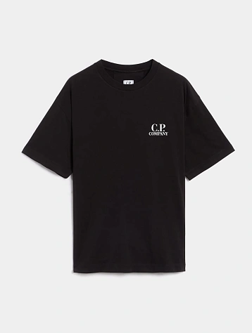 Футболка C.P. Company 30/1 Jersey Logo Printed Black