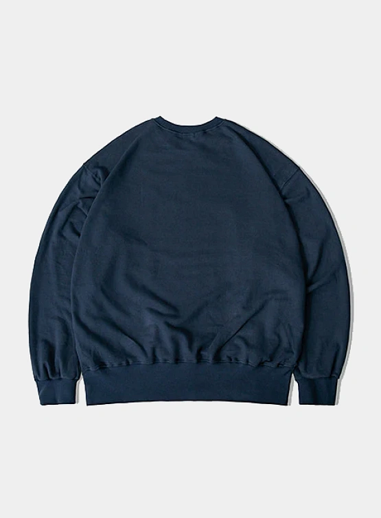 Свитшот ANGLAN Applique Big Logo Sweatshirt Deep Blue