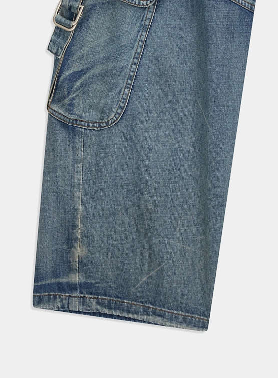 Джинсы OPEN YY Pocket Rounding Denim Pants Blue