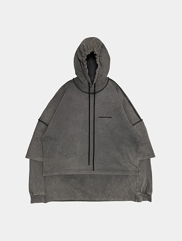 Худи ARNODEFRANCE Hooded Tee Overlapped Washed Grey