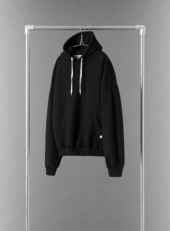 Худи ANGLAN Valley Tuck Sweat Balloon Hoodie Black