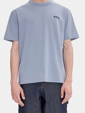 Футболка A.P.C. Boxy Petit VPC Blue Gris/Dark Navy