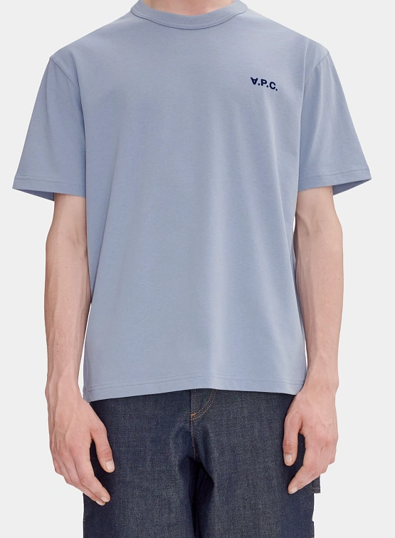 Футболка A.P.C. Boxy Petit VPC Blue Gris/Dark Navy