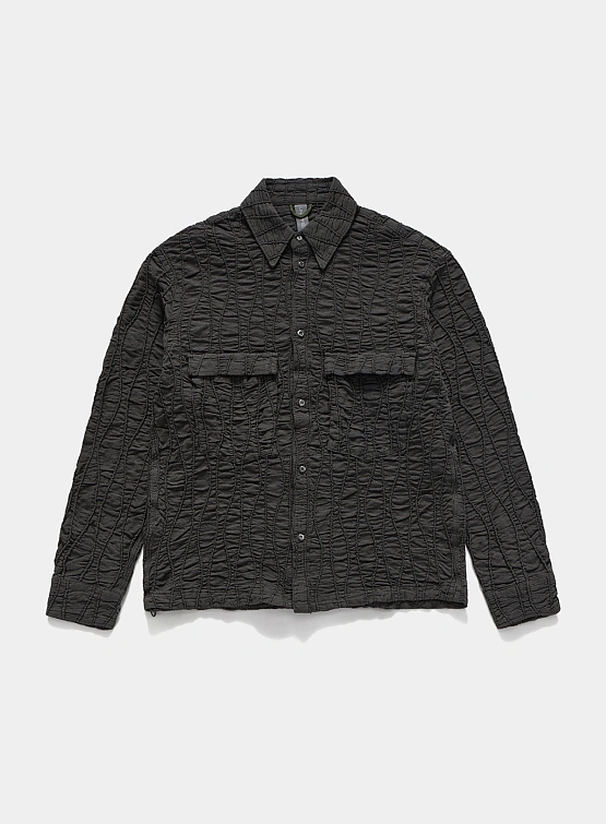 Овершот UNAFFECTED Drawstring Shirt Charcoal