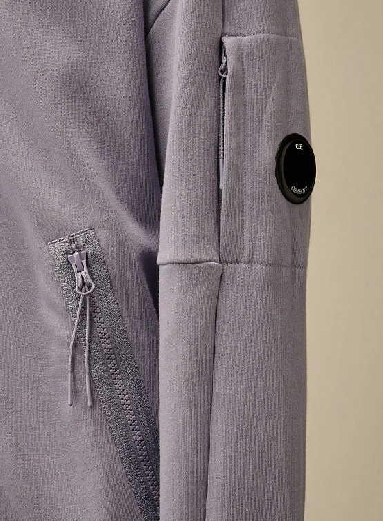 Зип-худи C.P. Company Diagonal Raised Fleece Lavander Violet