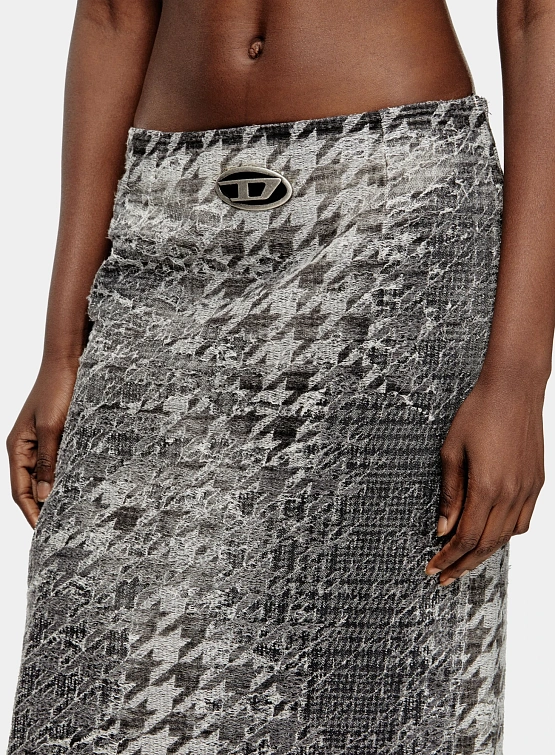 Женская юбка Diesel Denim De-Rathian-Fsh Black/White