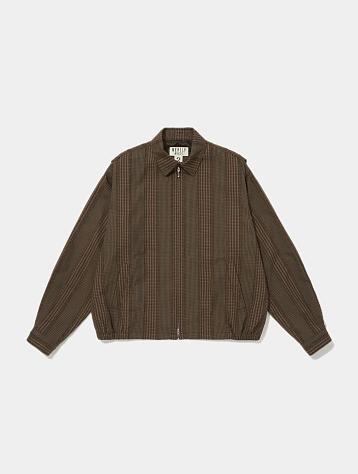 Овершот MERELY MADE Premium Banshu-Ori Fringe Check Brown