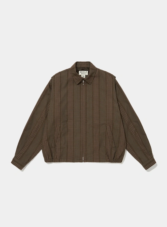 Овершот MERELY MADE Premium Banshu-Ori Fringe Check Brown